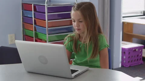 Kids using laptop at pre-school - 4K Stock-Footage 67336170