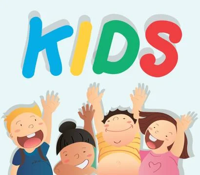 Kids vector and space background Stock Illustration