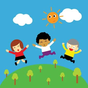 Kids vector cartoon Stock Illustration