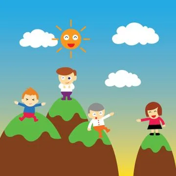 Kids vector cartoon Stock Illustration