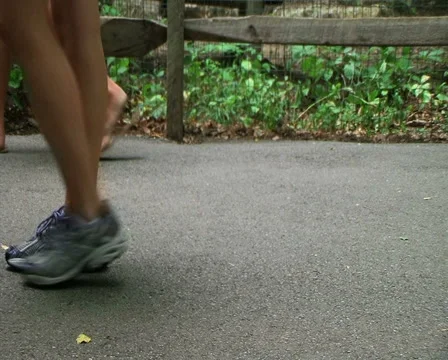 Kids Walking with Guide Rope Stock Footage 2867458