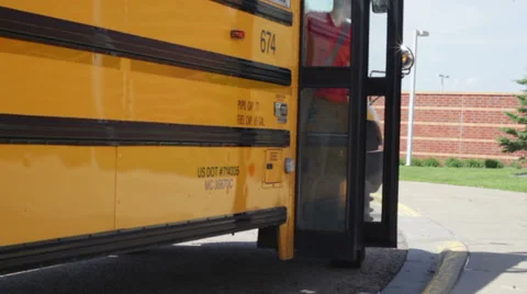 Kids walking to school Stock Footage 30485501