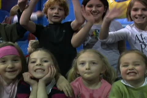 Kids Waving to Camera Stock Footage 10708159