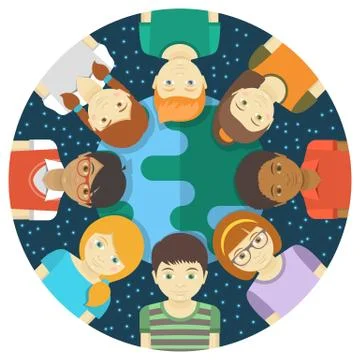 Kids of the world Stock Illustration