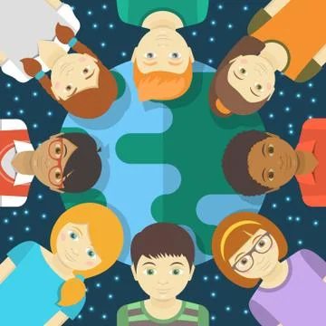 Kids of the world Illustrazione stock