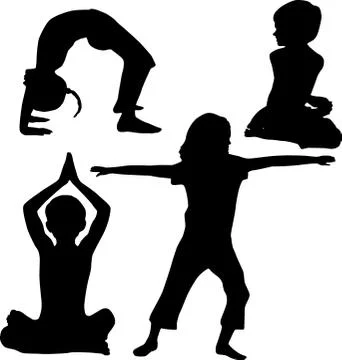 Kids yoga Stock Illustration