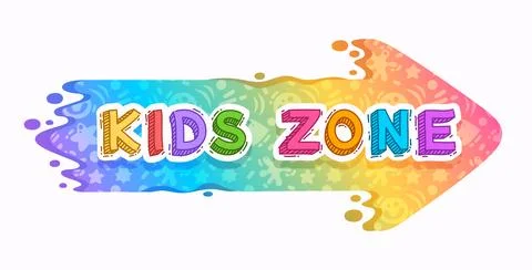 Kids Zone Colorful Pointer Illustrazione stock