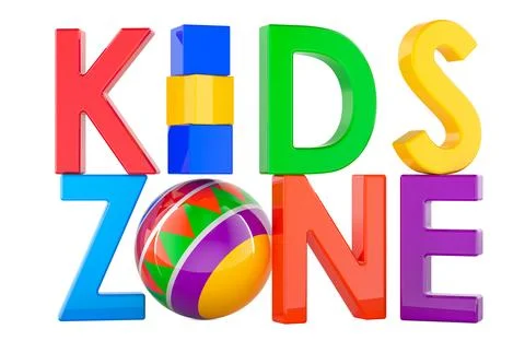 Kids Zone concept. 3D rendering Stock Illustration