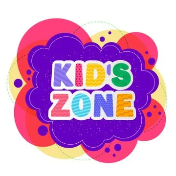 Kid's zone concept poster. Vector kid's illustration Stock Illustration