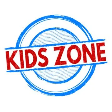 Kids zone stamp Stock Illustration