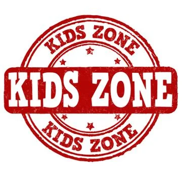 Kids zone stamp Stock Illustration
