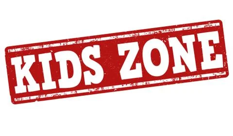 Kids zone stamp Stock Illustration