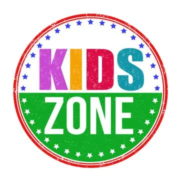Kids zone stamp Stock Illustration