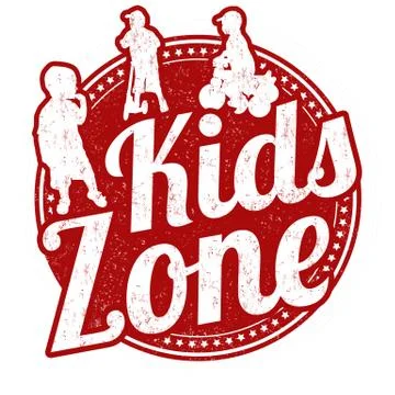 Kids zone stamp Stock Illustration
