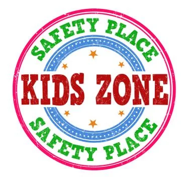 Kids zone stamp Stock Illustration