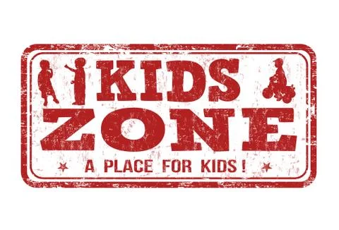 Kids zone stamp Stock Illustration