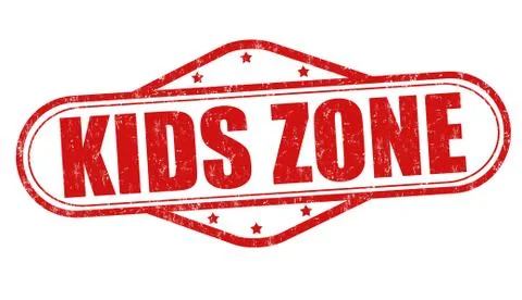 Kids zone stamp Stock Illustration