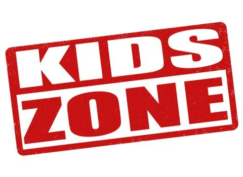 Kids zone stamp Illustrazione stock