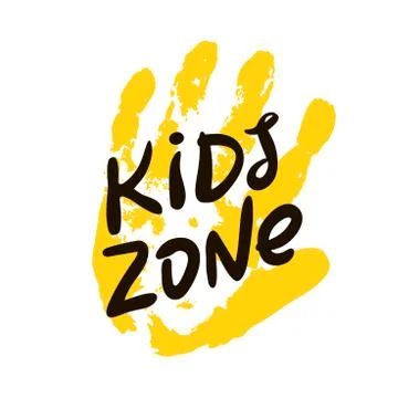 Kids Zone Vector Banner Design Isolated on White Background on the background Stock Illustration