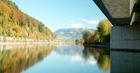 Kiefersfelden, Austria - October 23, 2021: Tirol landscape Stock Footage