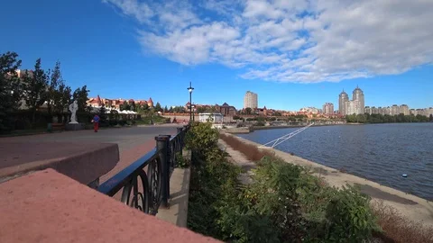 Kiev, architecture, calm, dnieper, Stock Footage 95577824