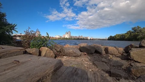 Kiev, architecture, calm, dnieper, Stock Footage 95578119