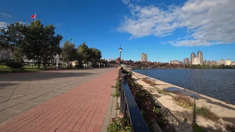Kiev, architecture, calm, dnieper, Stock Footage 95578230
