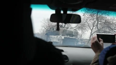 Kiev braces for Russian attack, Severodonetsk, UA - 25 Feb 2022 Video stock 204106211