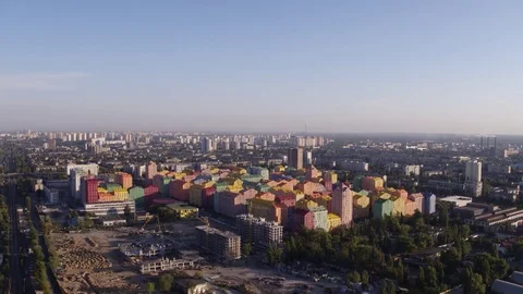 Kiev city color town Stock Footage