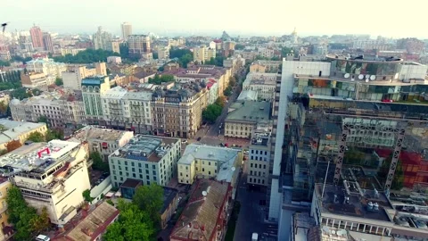Kiev city drone view 4K Stock Footage 218965848