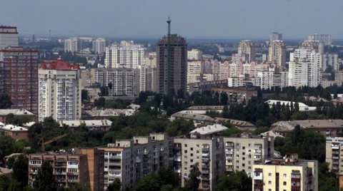 Kiev city for high angle Stock Footage 35105435