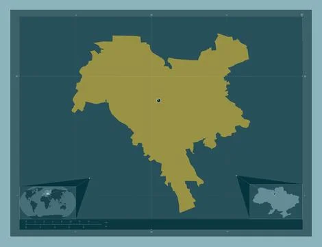 Kiev City, Ukraine. Solid color shape イラスト素材