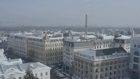 Kiev. Drone video. The big white Ferris wheel. Video stock 150953116