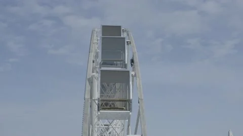 Kiev. Drone video. The big white Ferris wheel. 스톡 동영상 150953272