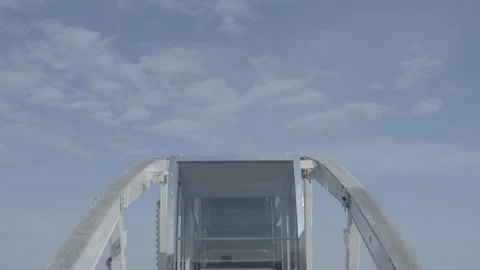 Kiev. Drone video. The big white Ferris wheel. Video stock 150953396