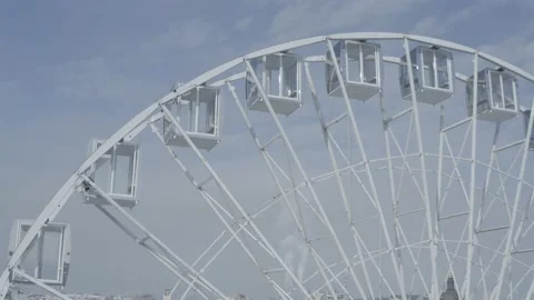 Kiev. Drone video. The big white Ferris wheel. Vidéo 150953418