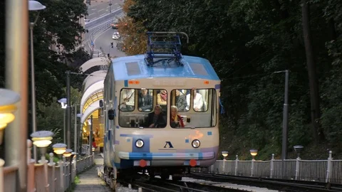 The Kiev funicular Stock Footage 91448976