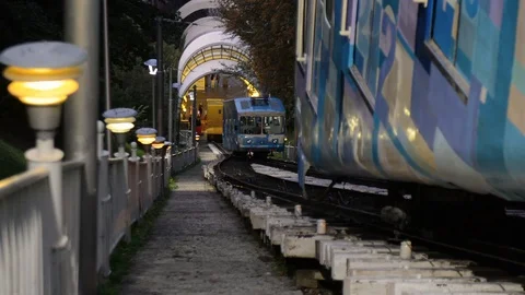 The Kiev funicular Stock Footage 91449001