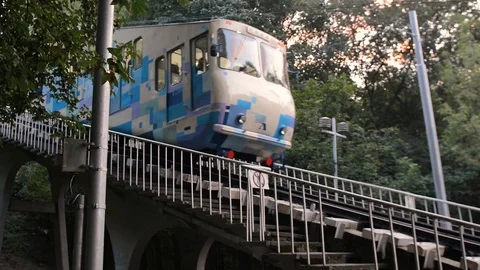 The Kiev funicular Stock Footage 91449065