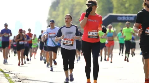 Kiev half marathon Stock Footage 54686899