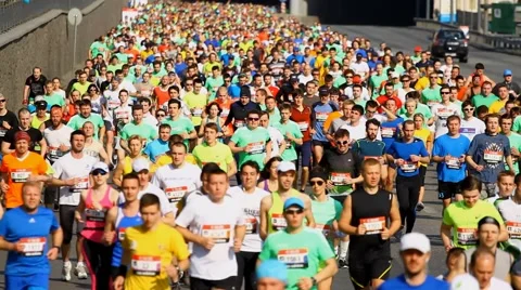 Kiev half marathon running Video stock 53279375