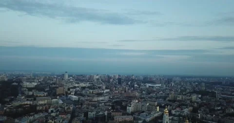 Kiev from a height Stock Footage