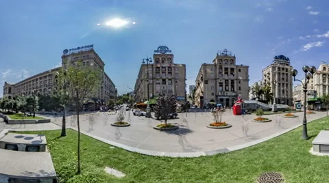 Kiev. Independence Square. Kiev. Post Office. Stock Footage 67172479