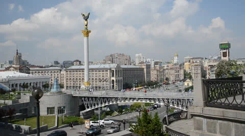Kiev, Independence square (Maydan) Video stock 23412239