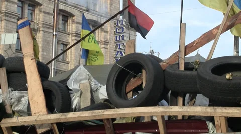 Kiev Maidan 스톡 동영상 34120250