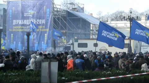 Kiev Maidan Stock Footage 34125226