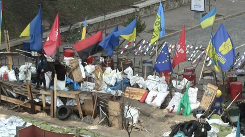 Kiev Maidan 스톡 동영상 34147911