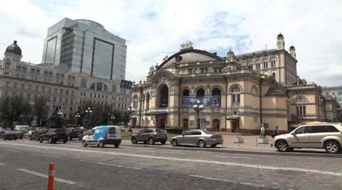 Kiev Opera House 스톡 동영상 24956344