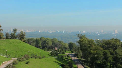 Kiev Panorama From Left To Right Stock Footage 39144967