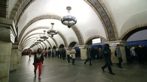 Kiev subway station Video stock 33482796
